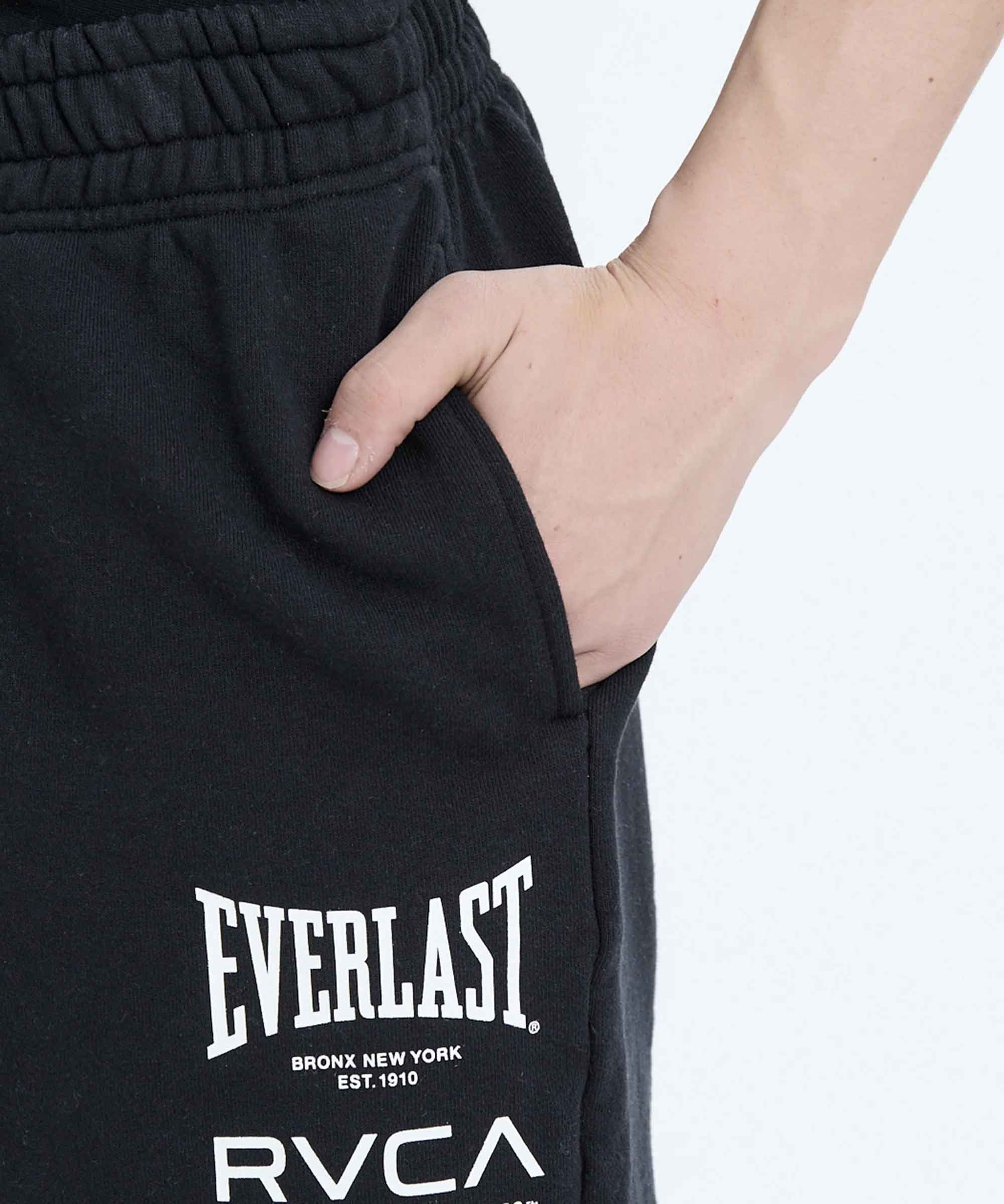 RVCA／ルーカ（ルカ）　ショーツ　　RVCA×EVERLAST SHORTS／RVCA×エバーラスト ショートパンツ（黒）
