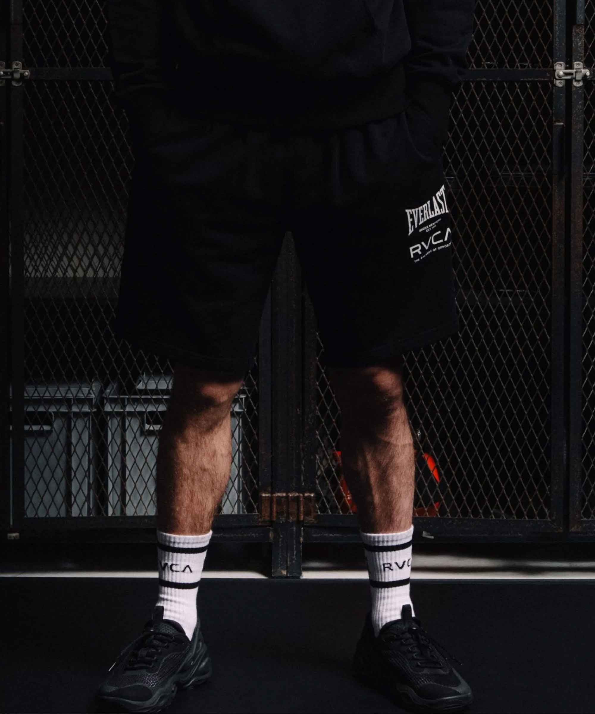 RVCA／ルーカ（ルカ）　ショーツ　　RVCA×EVERLAST SHORTS／RVCA×エバーラスト ショートパンツ（黒）