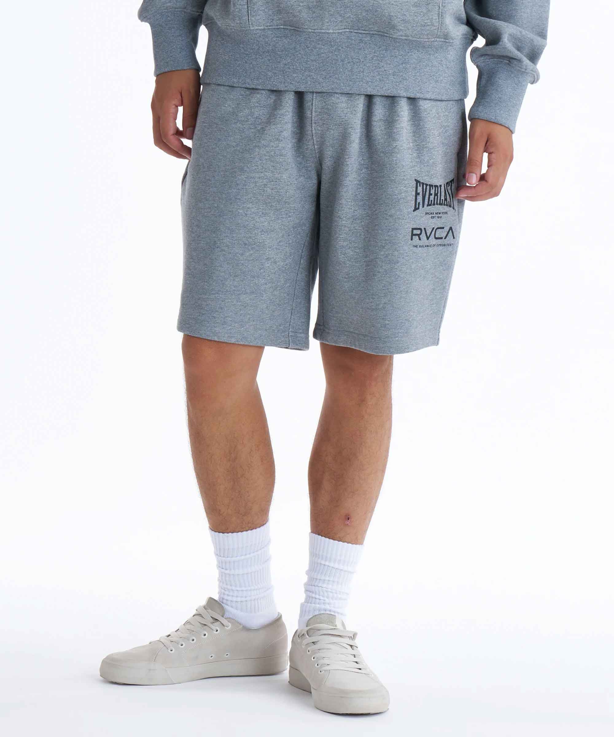 RVCA×EVERLAST SHORTS／RVCA×エバーラスト ショートパンツ（ヘザーグレー）