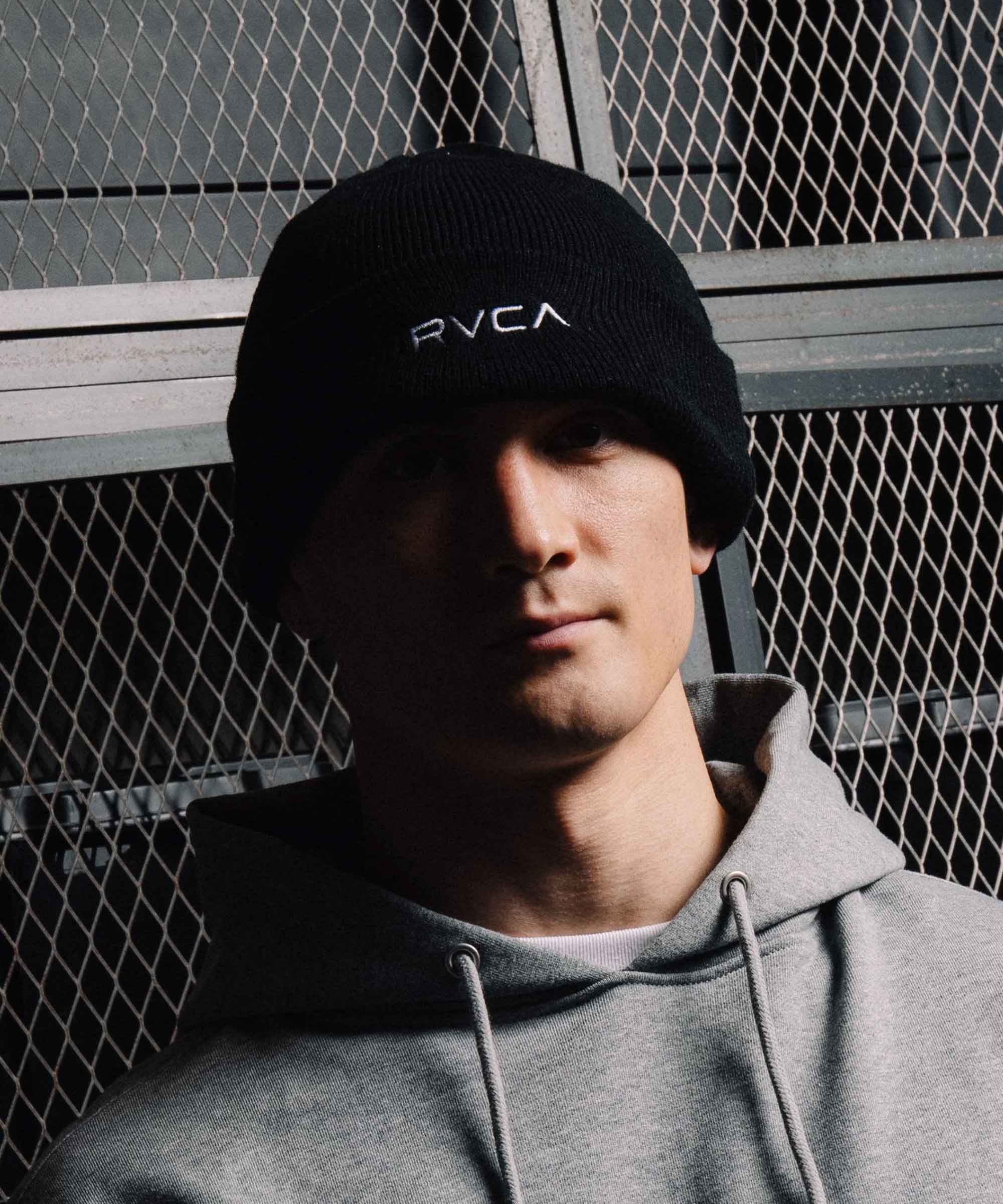 RVCA／ルーカ（ルカ）　ビーニー　　RVCA×EVERLAST BEANIE／RVCA×エバーラスト ビーニー（黒）