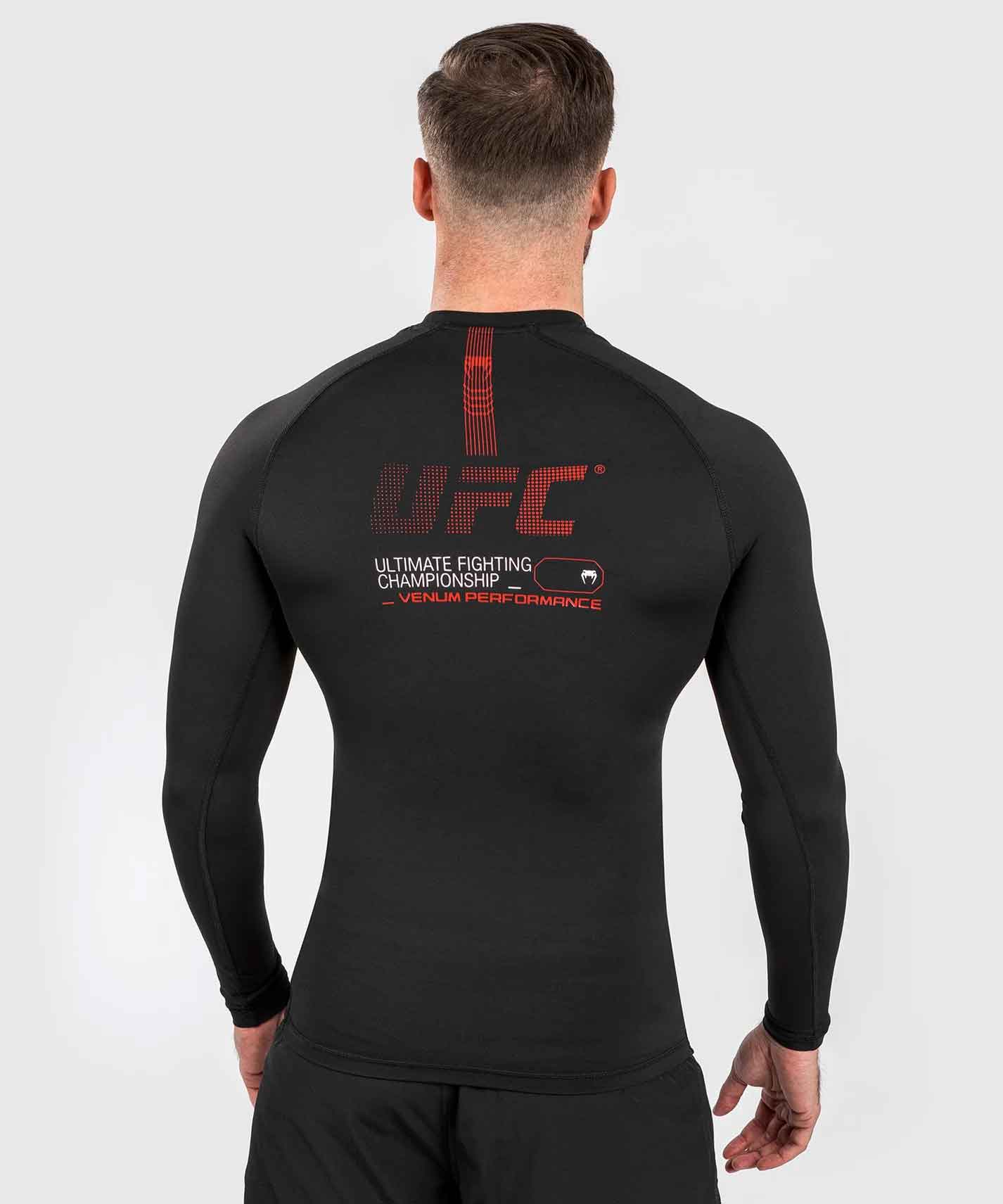 VENUM／ヴェナム　ラッシュガード　　UFC Adrenaline by Venum Fight Week Men’s Performance Long-sleeve Rashguard／UFC アドレナリン by ヴェナム ファイトウィーク メンズ パフォーマンス ロングスリーブ ラッシュガード（黒）