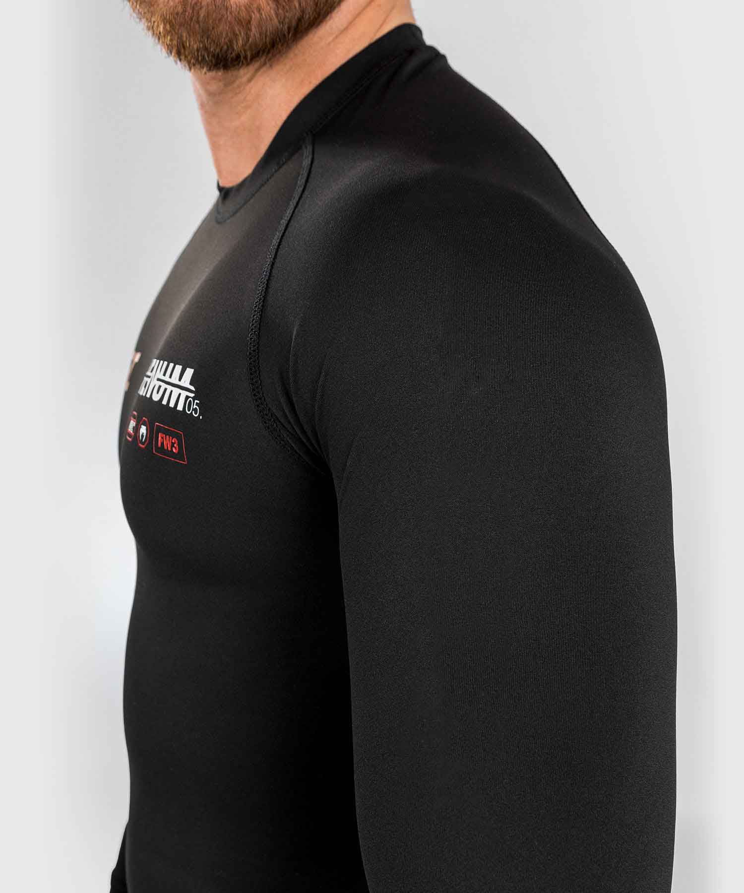 VENUM／ヴェナム　ラッシュガード　　UFC Adrenaline by Venum Fight Week Men’s Performance Long-sleeve Rashguard／UFC アドレナリン by ヴェナム ファイトウィーク メンズ パフォーマンス ロングスリーブ ラッシュガード（黒）