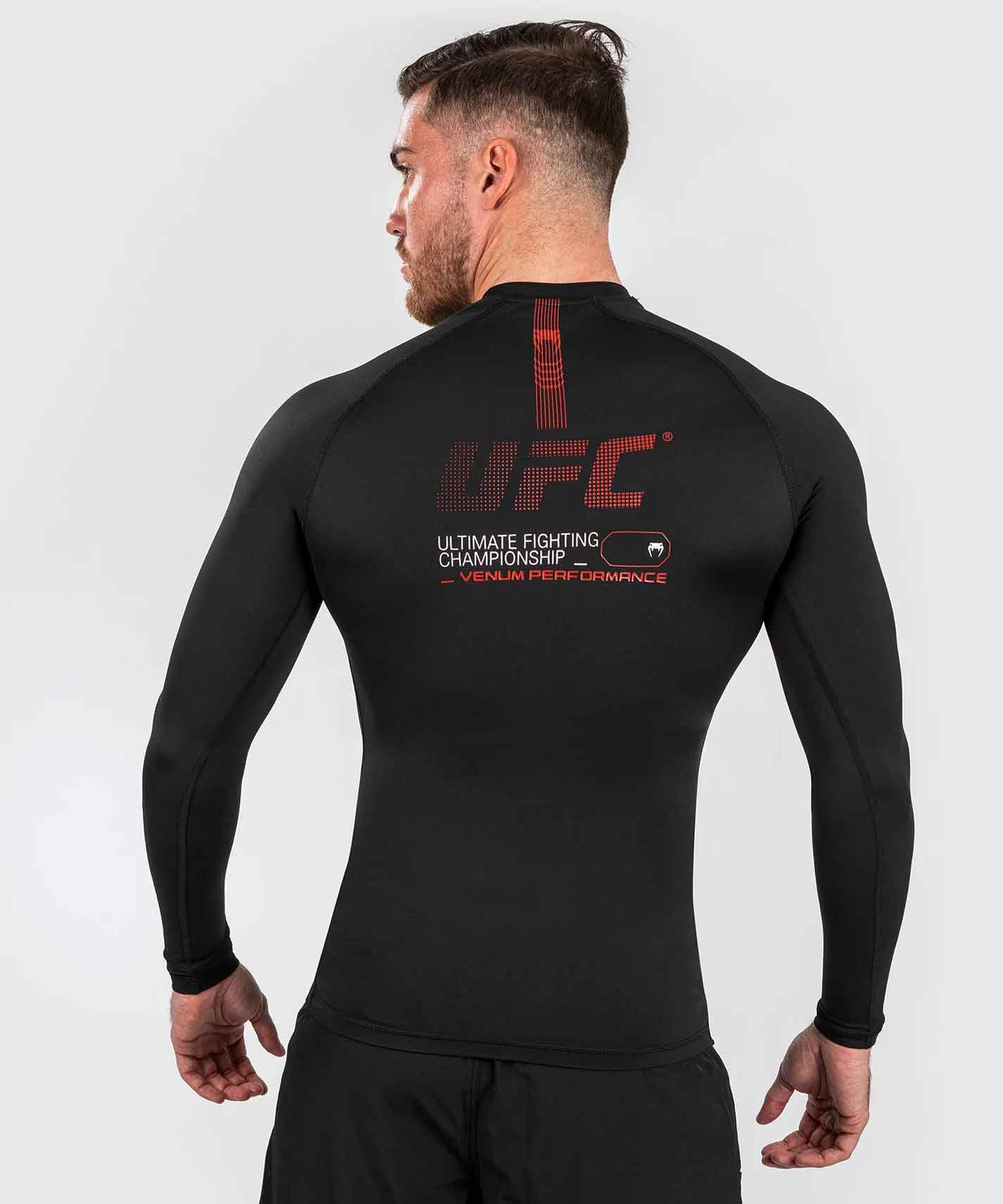 VENUM／ヴェナム　ラッシュガード　　UFC Adrenaline by Venum Fight Week Men’s Performance Long-sleeve Rashguard／UFC アドレナリン by ヴェナム ファイトウィーク メンズ パフォーマンス ロングスリーブ ラッシュガード（黒）