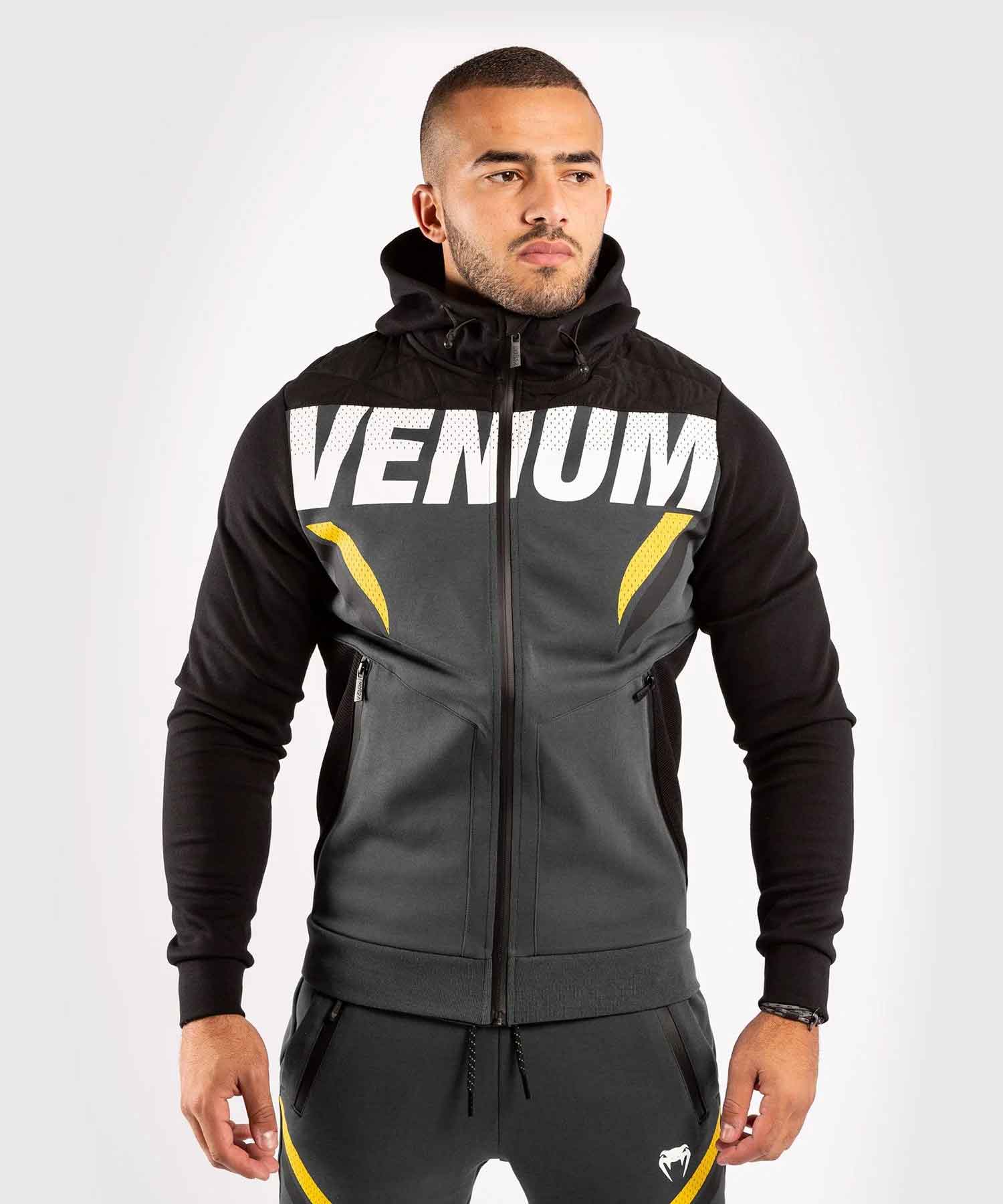 VENUM／ヴェナム　パーカー（フーディー）　　VENUM×ONE FC IMPACT HOODIE／VENUM×ONE FC インパクト フーディー（パーカー）グレー／黒／イエロー