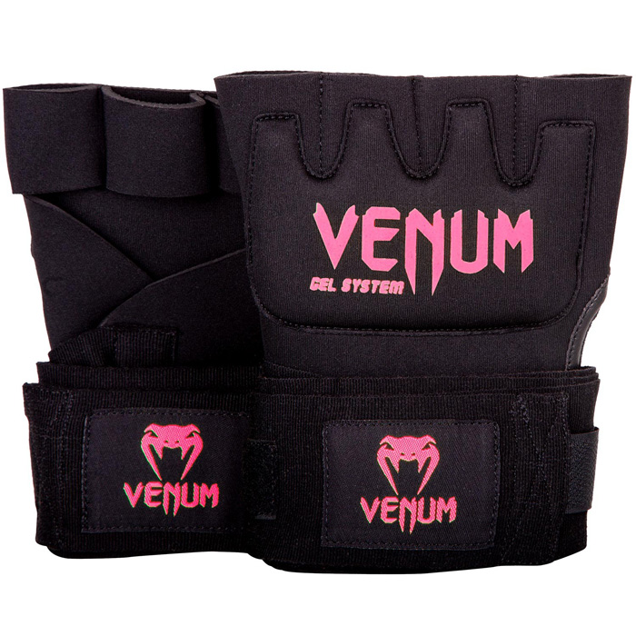 VENUM／ヴェナム　アクセサリー　VENUM WOMEN／レディース　アクセサリー　　KONTACT GEL GLOVE WRAPS／コンタクト ジェル・グローブラップ（黒／ネオピンク）