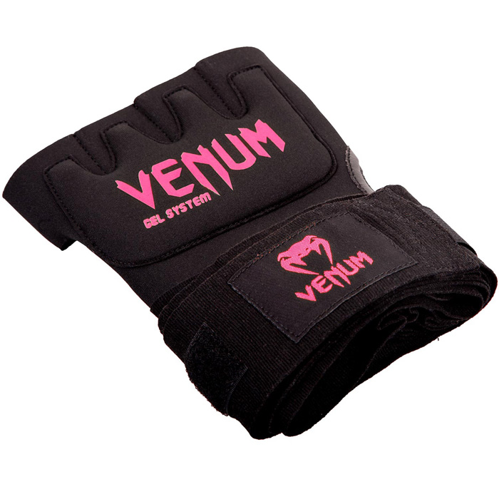 VENUM／ヴェナム　アクセサリー　VENUM WOMEN／レディース　アクセサリー　　KONTACT GEL GLOVE WRAPS／コンタクト ジェル・グローブラップ（黒／ネオピンク）