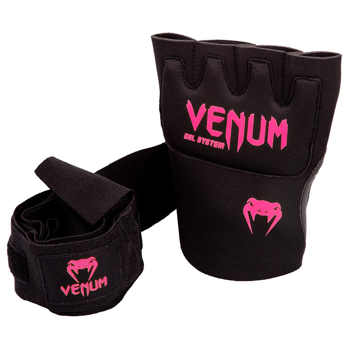 VENUM／ヴェナム　アクセサリー　VENUM WOMEN／レディース　アクセサリー　　KONTACT GEL GLOVE WRAPS／コンタクト ジェル・グローブラップ（黒／ネオピンク）