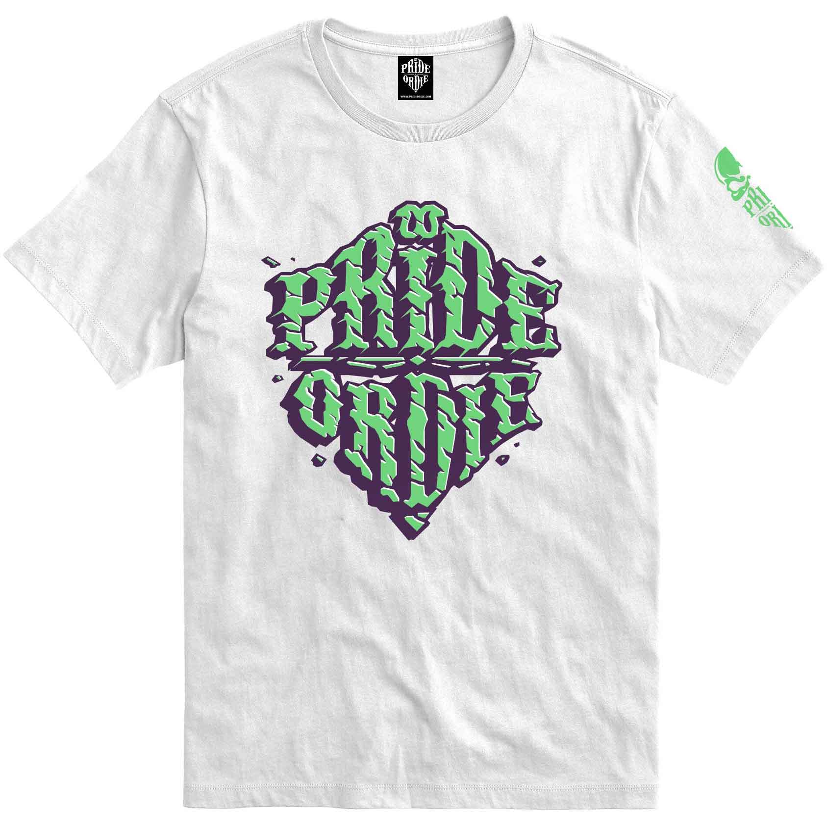 PRIDE OR DIE(PRiDEorDiE)／プライド オア ダイ　Tシャツ　　RECKLESS Green Stone T-shirt／レックレス グリーン ストーン Tシャツ