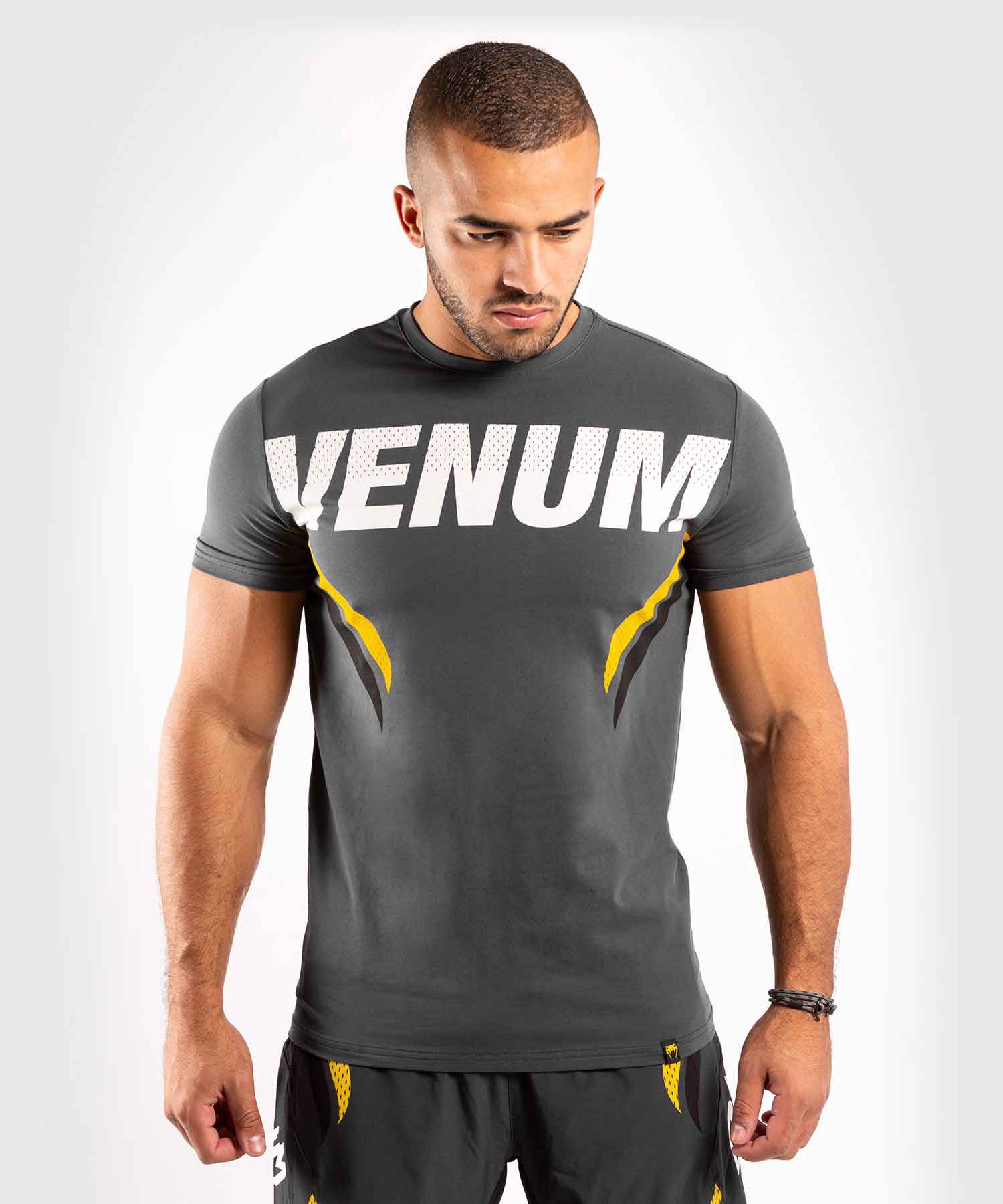 VENUM／ヴェナム　Tシャツ　　VENUM×ONE FC IMPACT T-SHIRT／VENUM×ONE FC インパクトTシャツ（グレー／黒／イエロー）