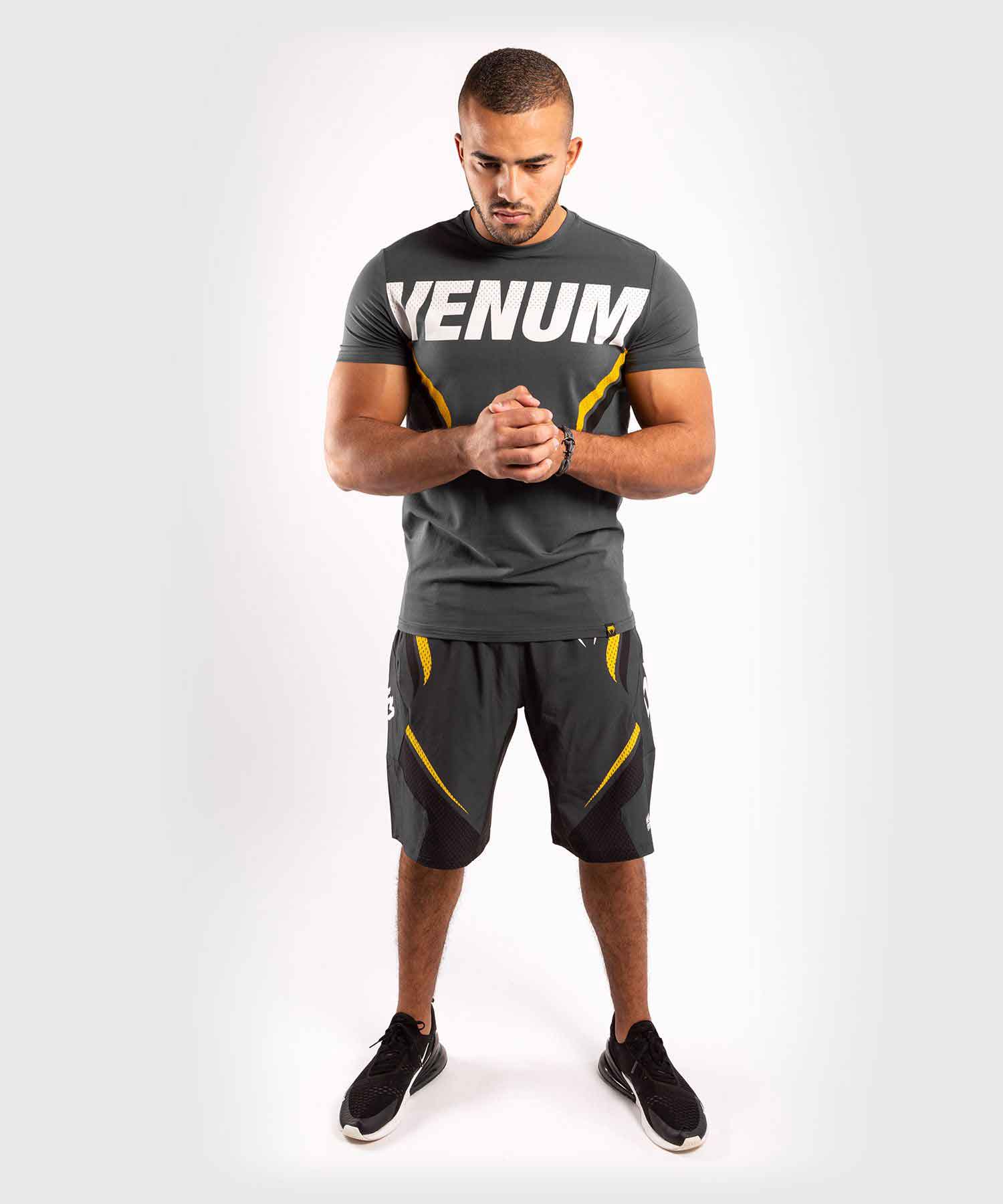 VENUM／ヴェナム　Tシャツ　　VENUM×ONE FC IMPACT T-SHIRT／VENUM×ONE FC インパクトTシャツ（グレー／黒／イエロー）