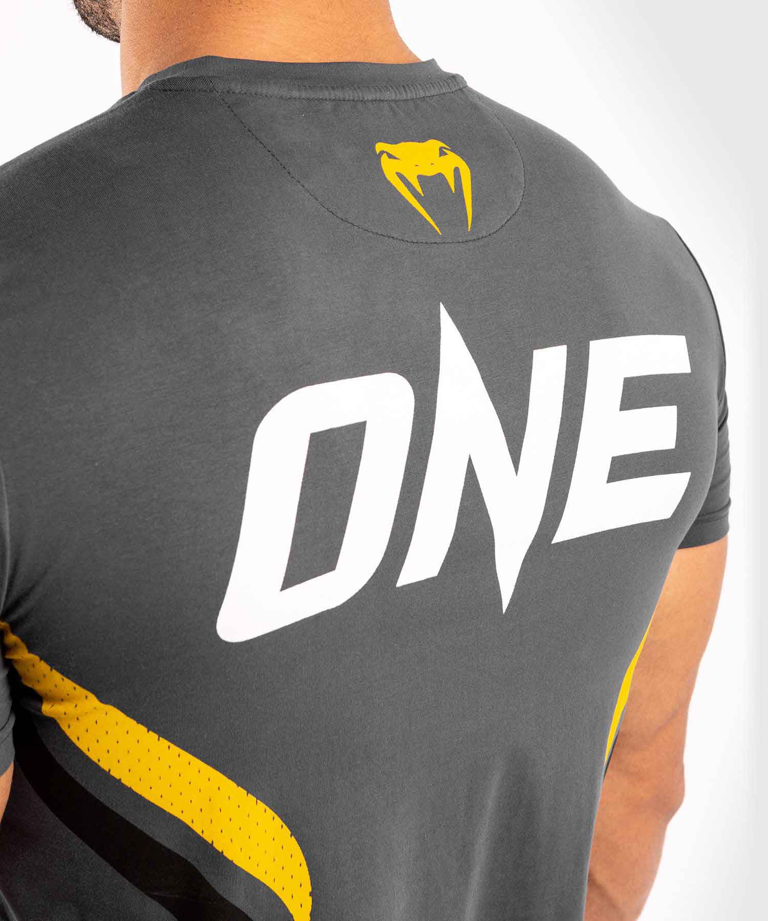 VENUM／ヴェナム　Tシャツ　　VENUM×ONE FC IMPACT T-SHIRT／VENUM×ONE FC インパクトTシャツ（グレー／黒／イエロー）