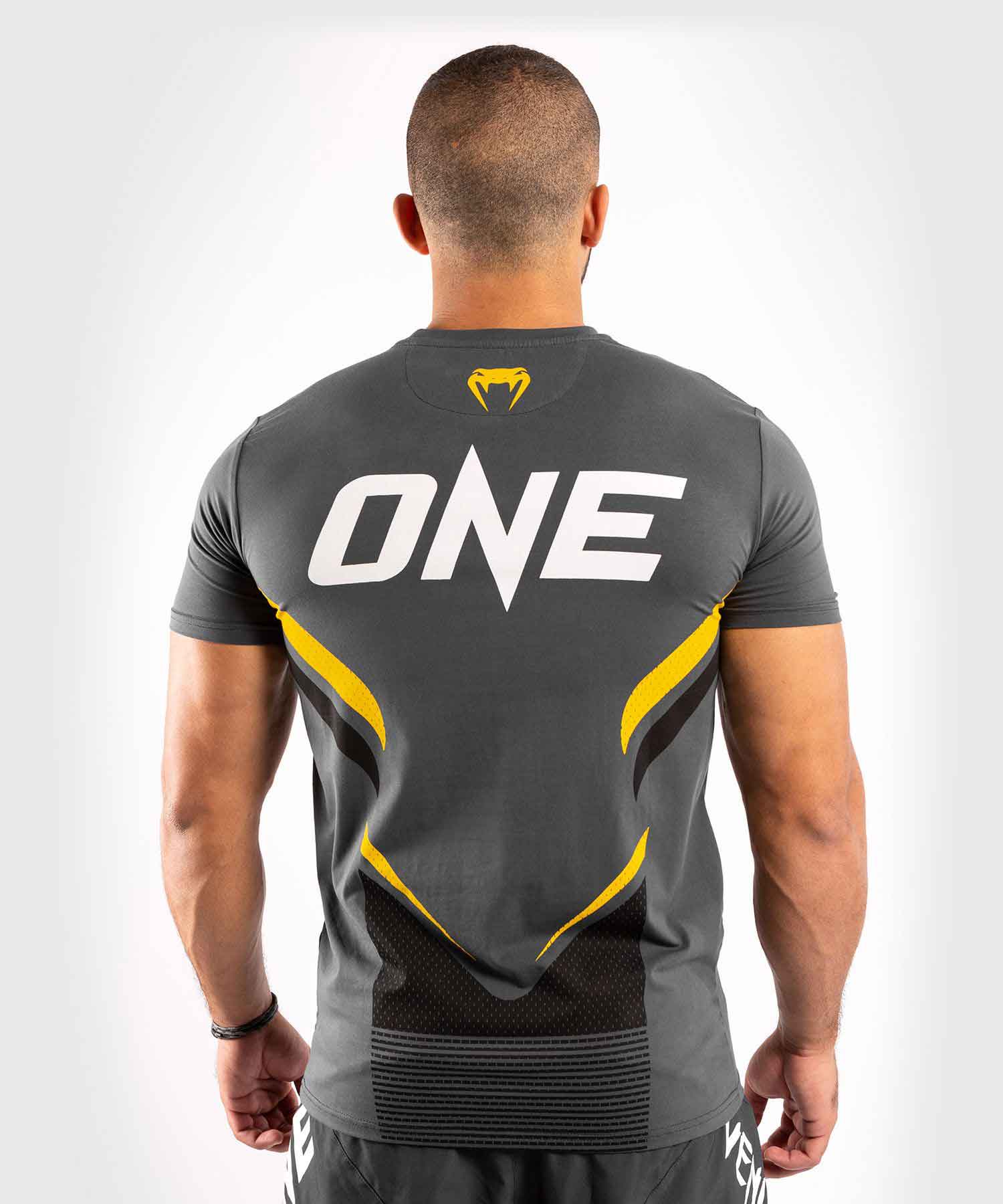 VENUM／ヴェナム　Tシャツ　　VENUM×ONE FC IMPACT T-SHIRT／VENUM×ONE FC インパクトTシャツ（グレー／黒／イエロー）