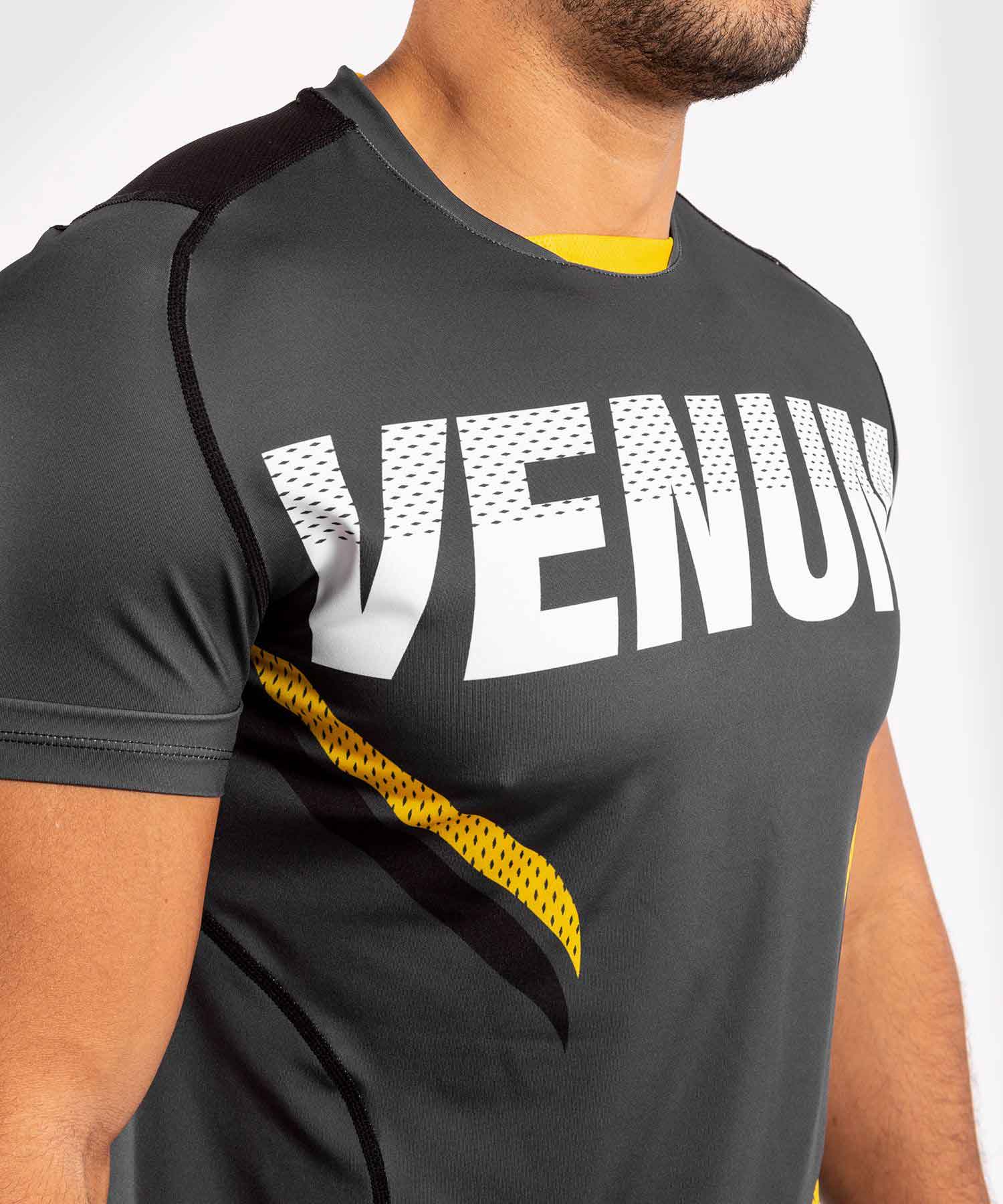 VENUM／ヴェナム　Tシャツ　　VENUM×ONE FC IMPACT DRY TECH T-SHIRT／VENUM×ONE FC インパクト ドライテックTシャツ（グレー／黒／イエロー）