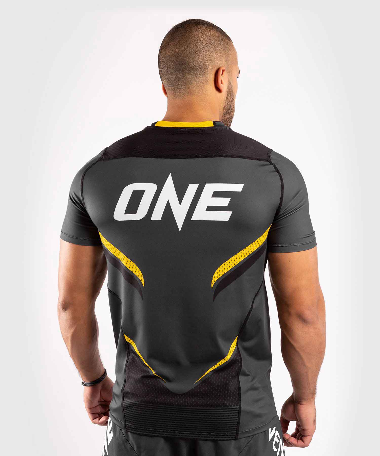 VENUM／ヴェナム　Tシャツ　　VENUM×ONE FC IMPACT DRY TECH T-SHIRT／VENUM×ONE FC インパクト ドライテックTシャツ（グレー／黒／イエロー）