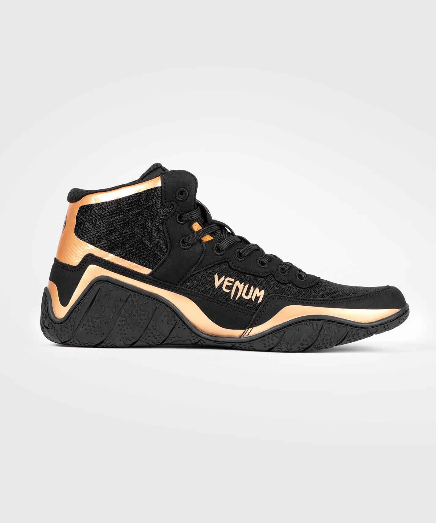 VENUM／ヴェナム　レスリングシューズ　　Elite Wrestling Shoes／エリート レスリングシューズ（黒／ブロンズゴールド）