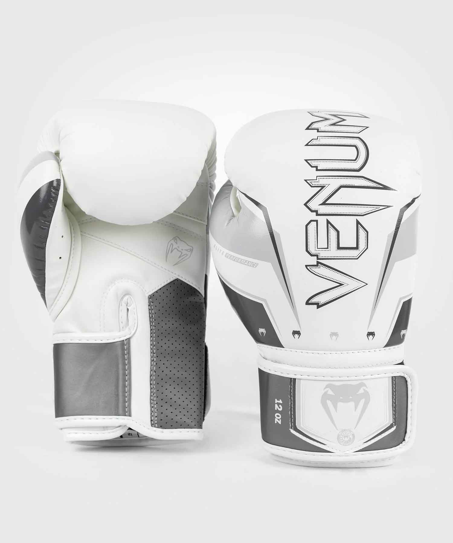 VENUM／ヴェナム　ボクシンググローブ　　Elite Evo Boxing Gloves／エリート エヴォ ボクシンググローブ（白／グレー／黒）