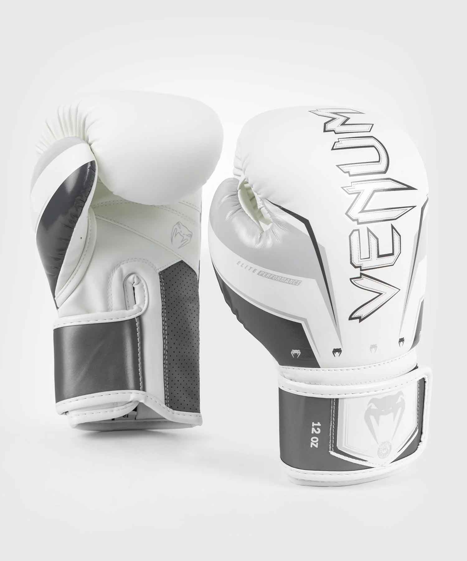 VENUM／ヴェナム　ボクシンググローブ　　Elite Evo Boxing Gloves／エリート エヴォ ボクシンググローブ（白／グレー／黒）