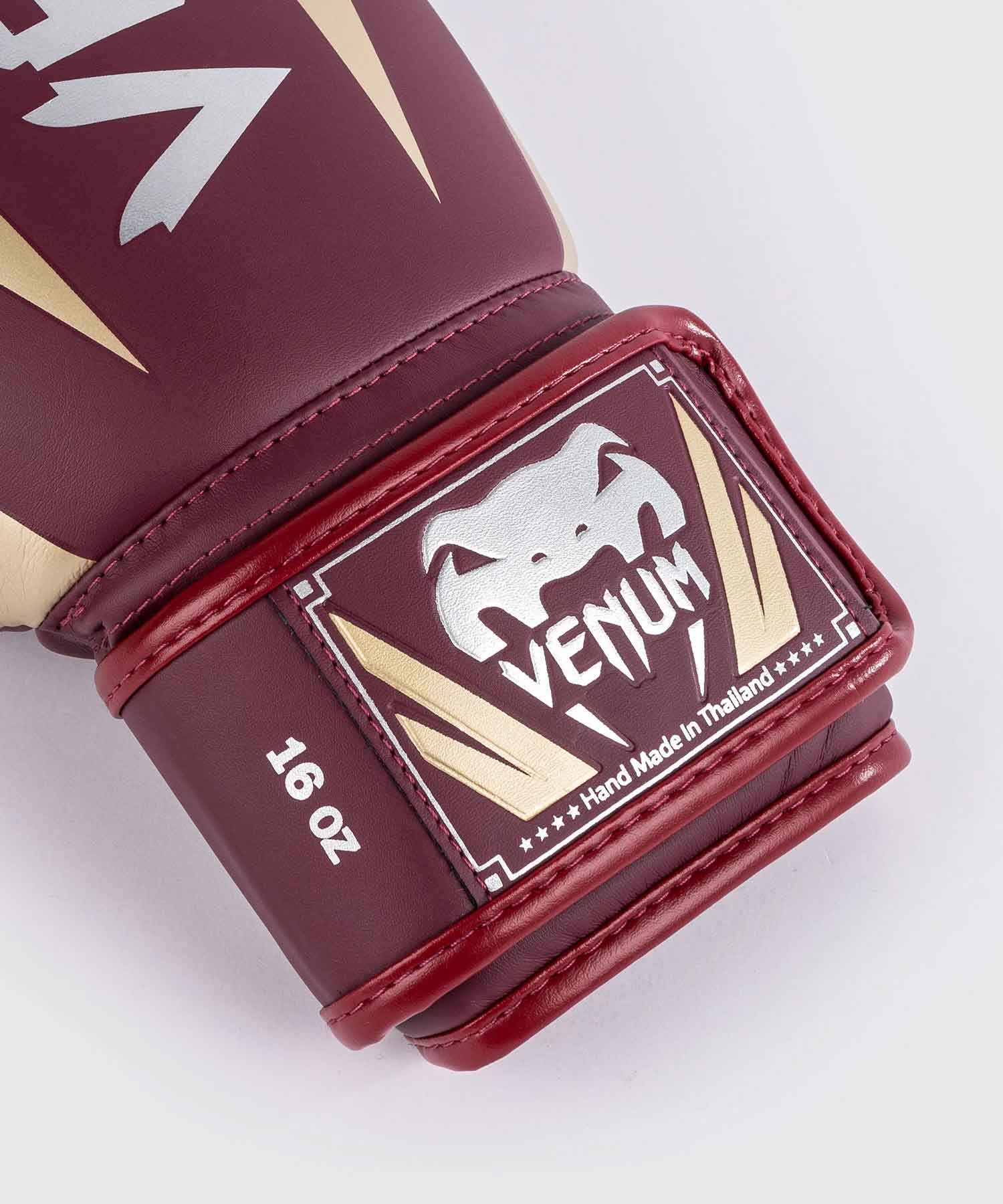 VENUM／ヴェナム　ボクシンググローブ　　Elite Boxing Gloves／エリート ボクシンググローブ（バーガンディ／ゴールド／シルバー）