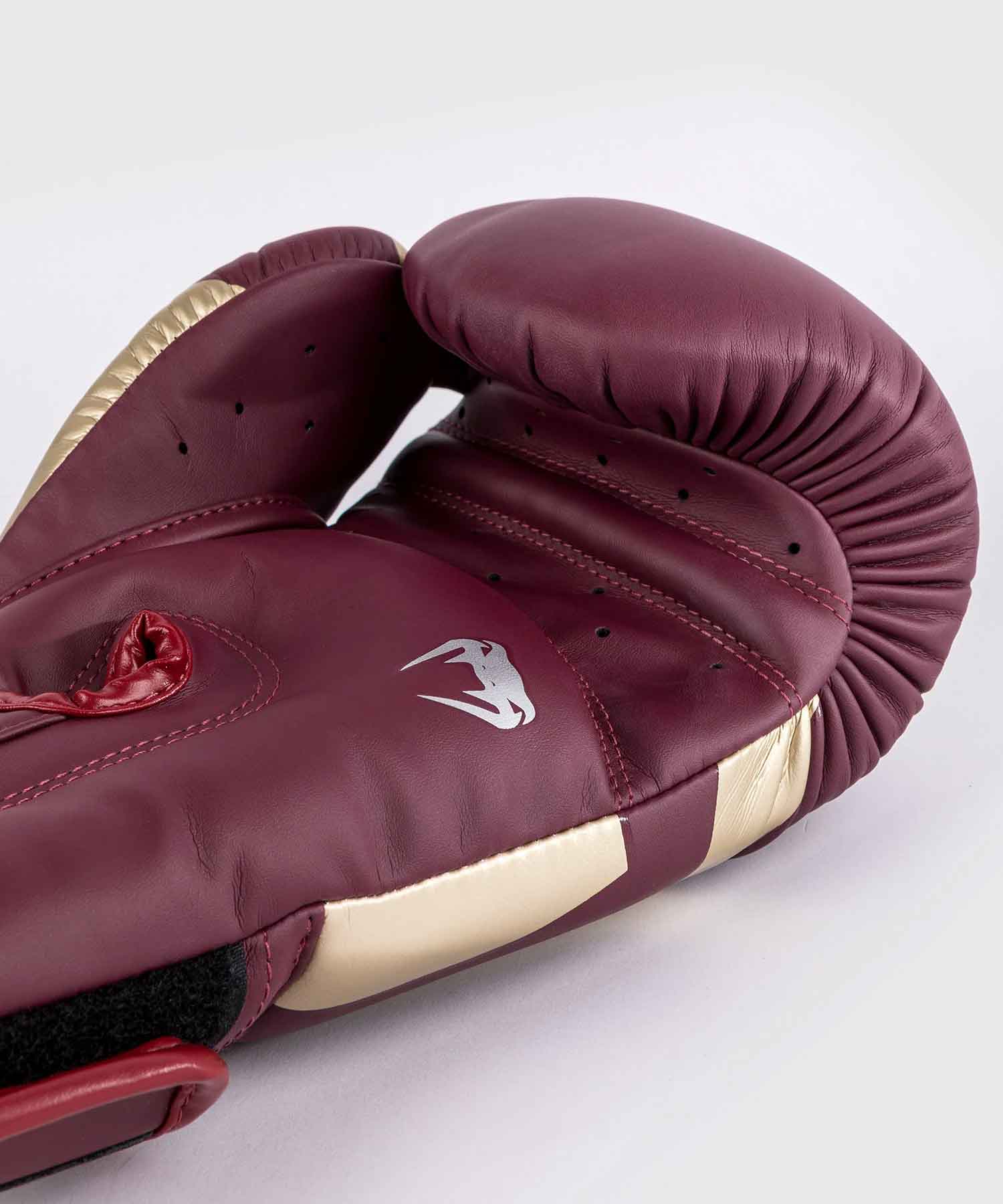 VENUM／ヴェナム　ボクシンググローブ　　Elite Boxing Gloves／エリート ボクシンググローブ（バーガンディ／ゴールド／シルバー）