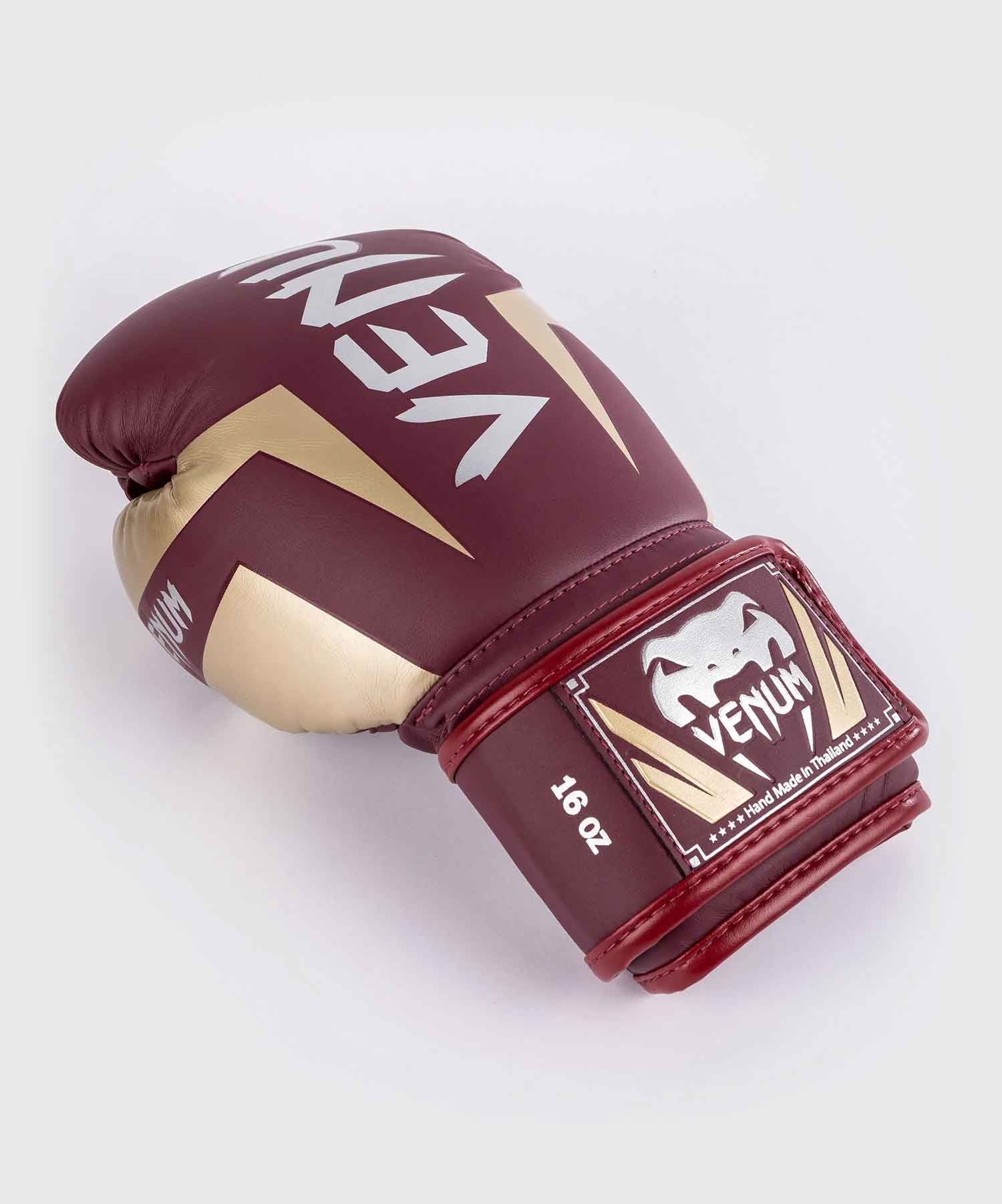 VENUM／ヴェナム　ボクシンググローブ　　Elite Boxing Gloves／エリート ボクシンググローブ（バーガンディ／ゴールド／シルバー）