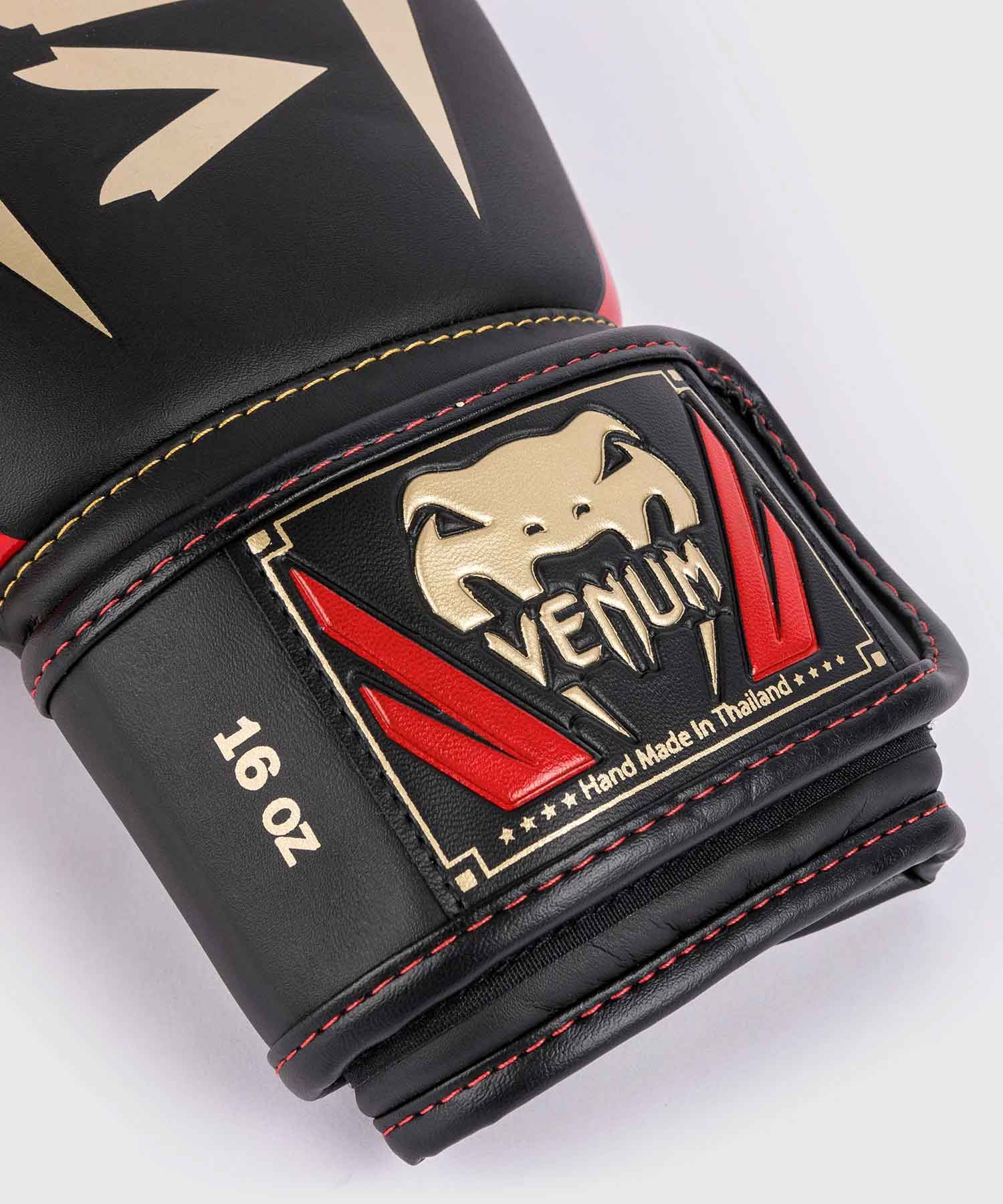 VENUM／ヴェナム　ボクシンググローブ　　Elite Boxing Gloves／エリート ボクシンググローブ（黒／ゴールド／レッド）