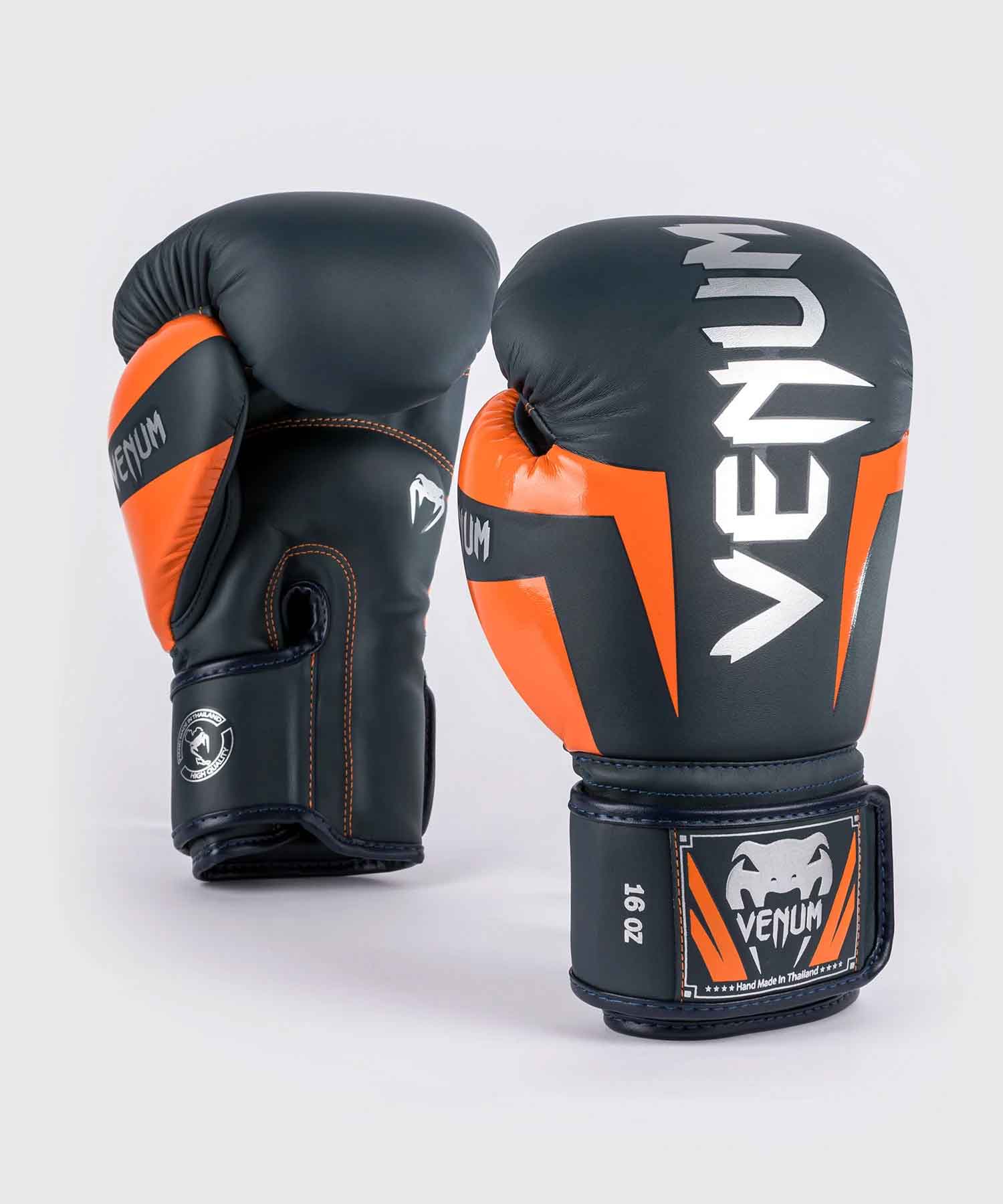 VENUM／ヴェナム　ボクシンググローブ　　Elite Boxing Gloves／エリート ボクシンググローブ（ダークネイビー／シルバー／オレンジ）