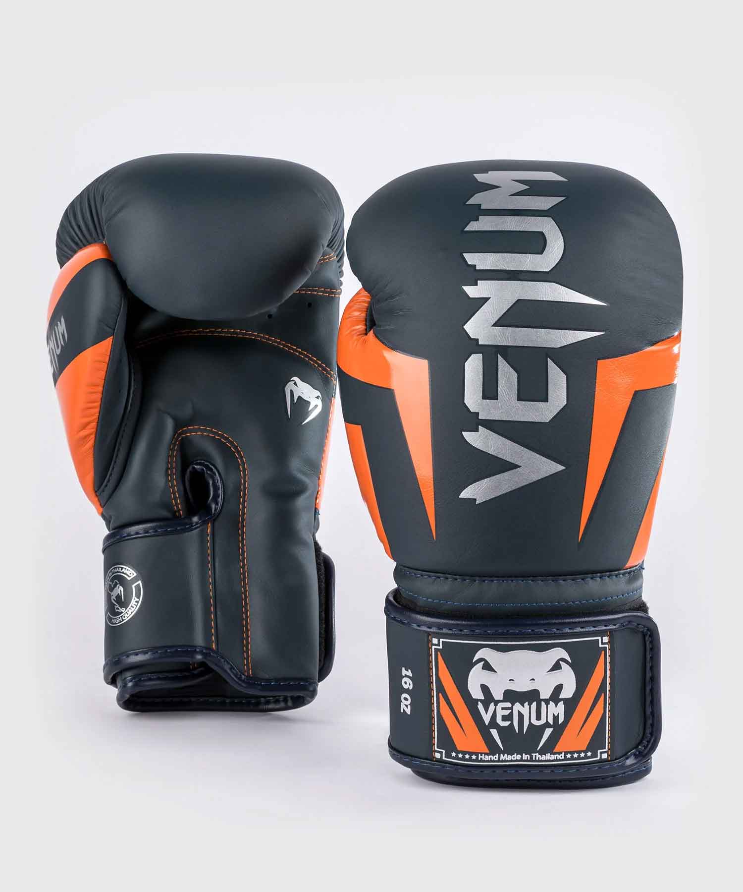 VENUM／ヴェナム　ボクシンググローブ　　Elite Boxing Gloves／エリート ボクシンググローブ（ダークネイビー／シルバー／オレンジ）