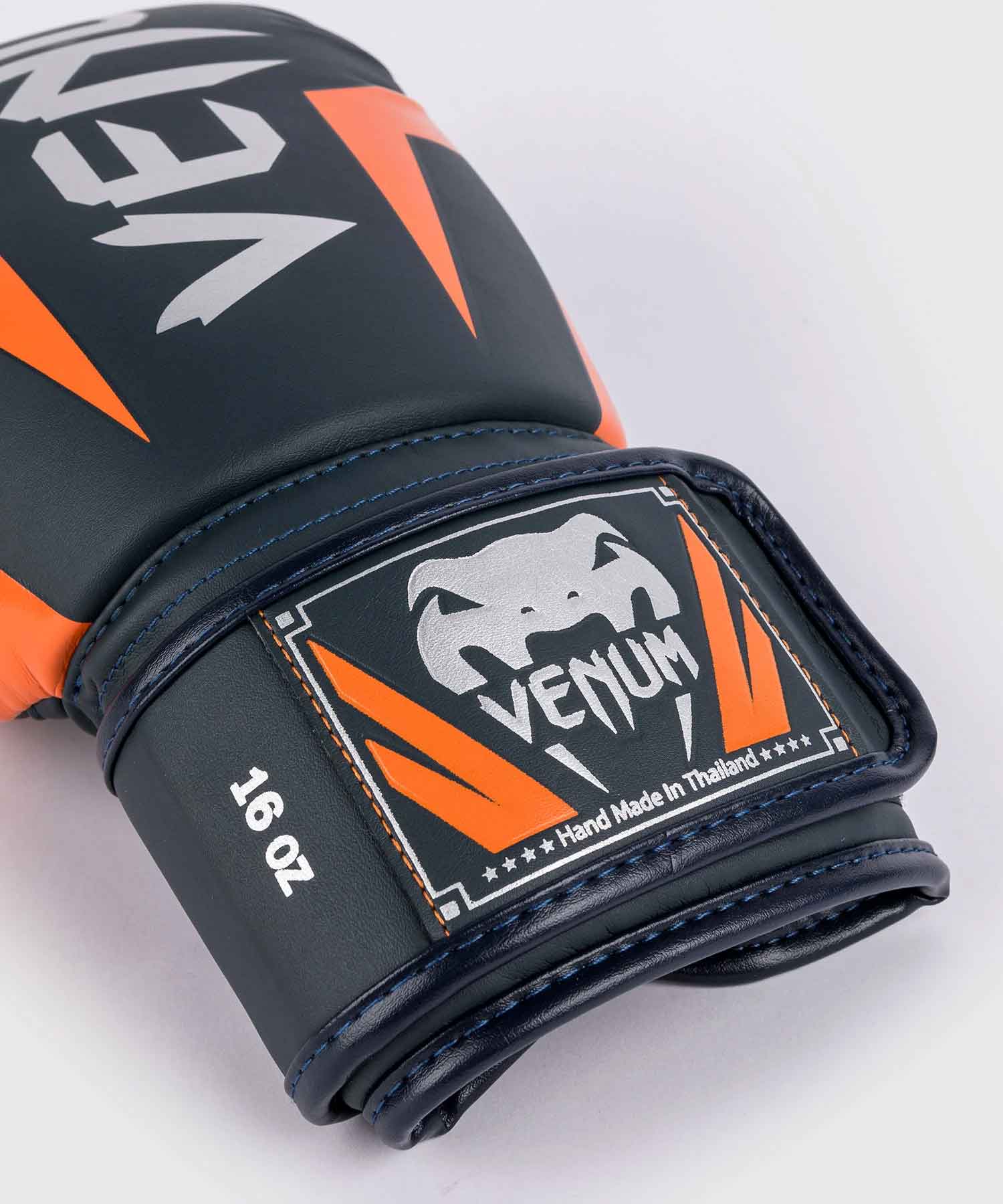 VENUM／ヴェナム　ボクシンググローブ　　Elite Boxing Gloves／エリート ボクシンググローブ（ダークネイビー／シルバー／オレンジ）