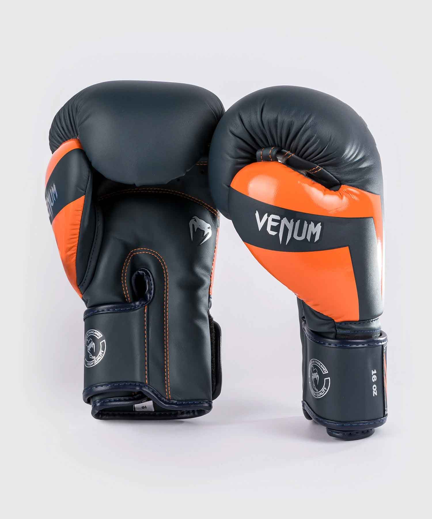 VENUM／ヴェナム　ボクシンググローブ　　Elite Boxing Gloves／エリート ボクシンググローブ（ダークネイビー／シルバー／オレンジ）