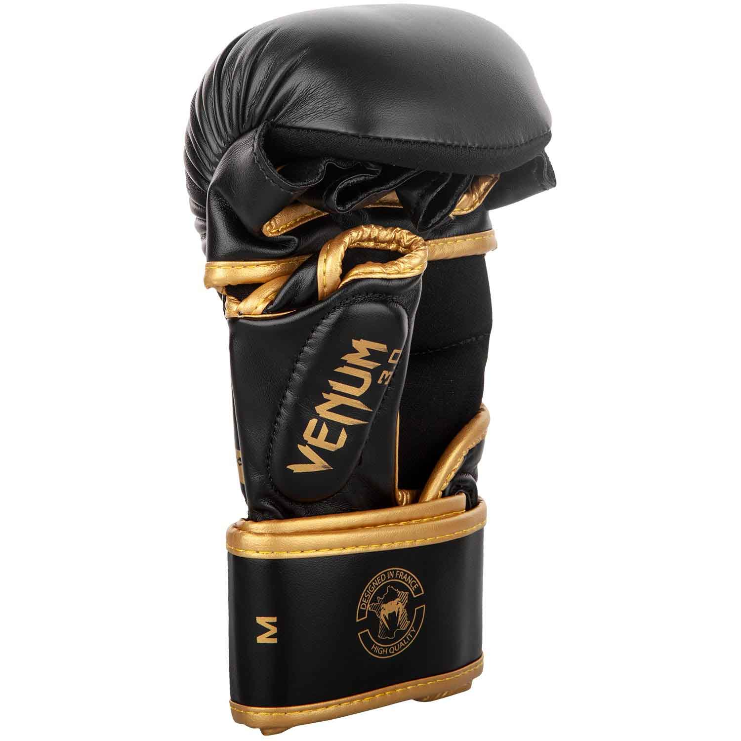 VENUM／ヴェナム　MMAグローブ（オープンフィンガーグローブ）　　CHALLENGER 3.0 SPARRING GLOVES／チャレンジャー 3.0 スパーリンググローブ（黒／ゴールド）