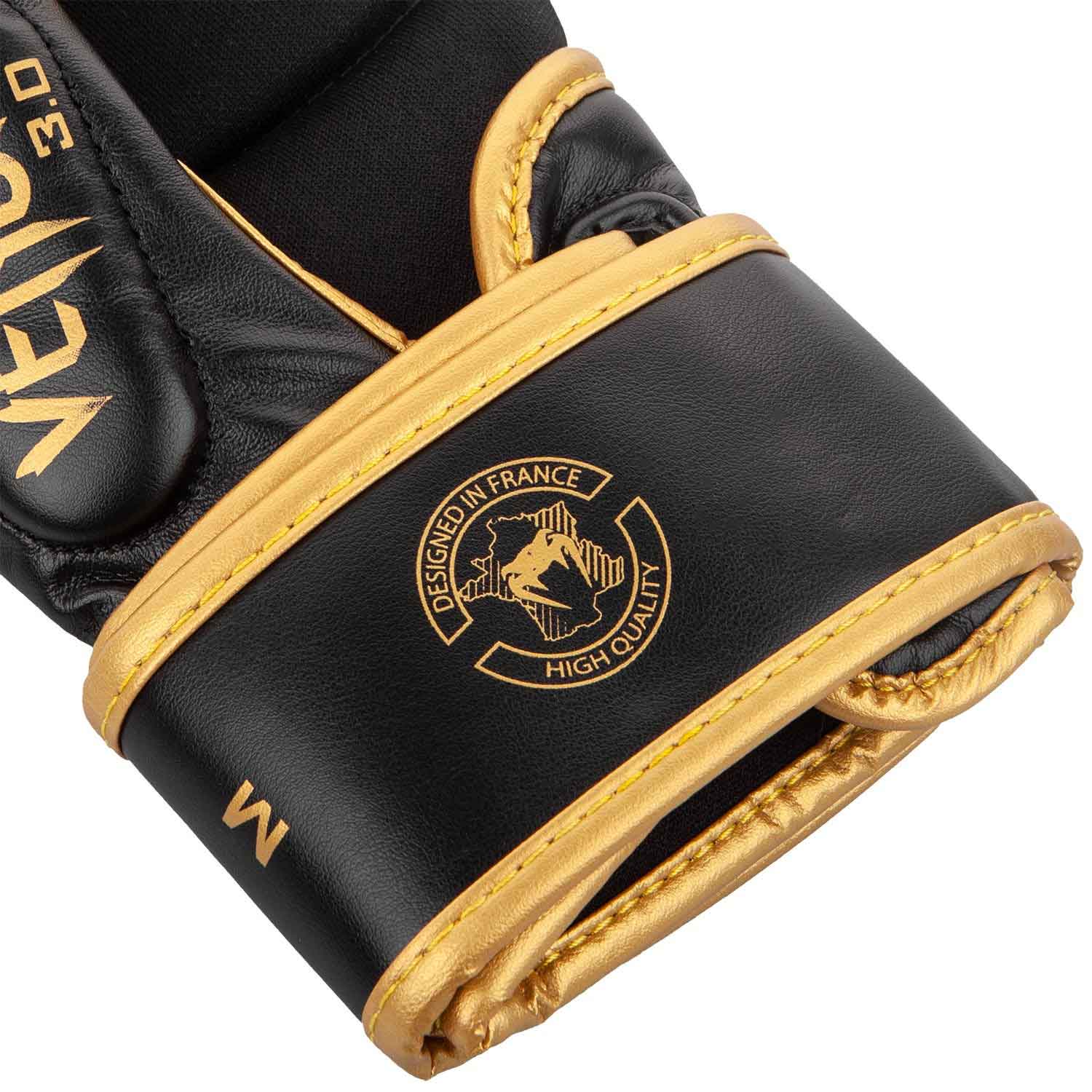 VENUM／ヴェナム　MMAグローブ（オープンフィンガーグローブ）　　CHALLENGER 3.0 SPARRING GLOVES／チャレンジャー 3.0 スパーリンググローブ（黒／ゴールド）