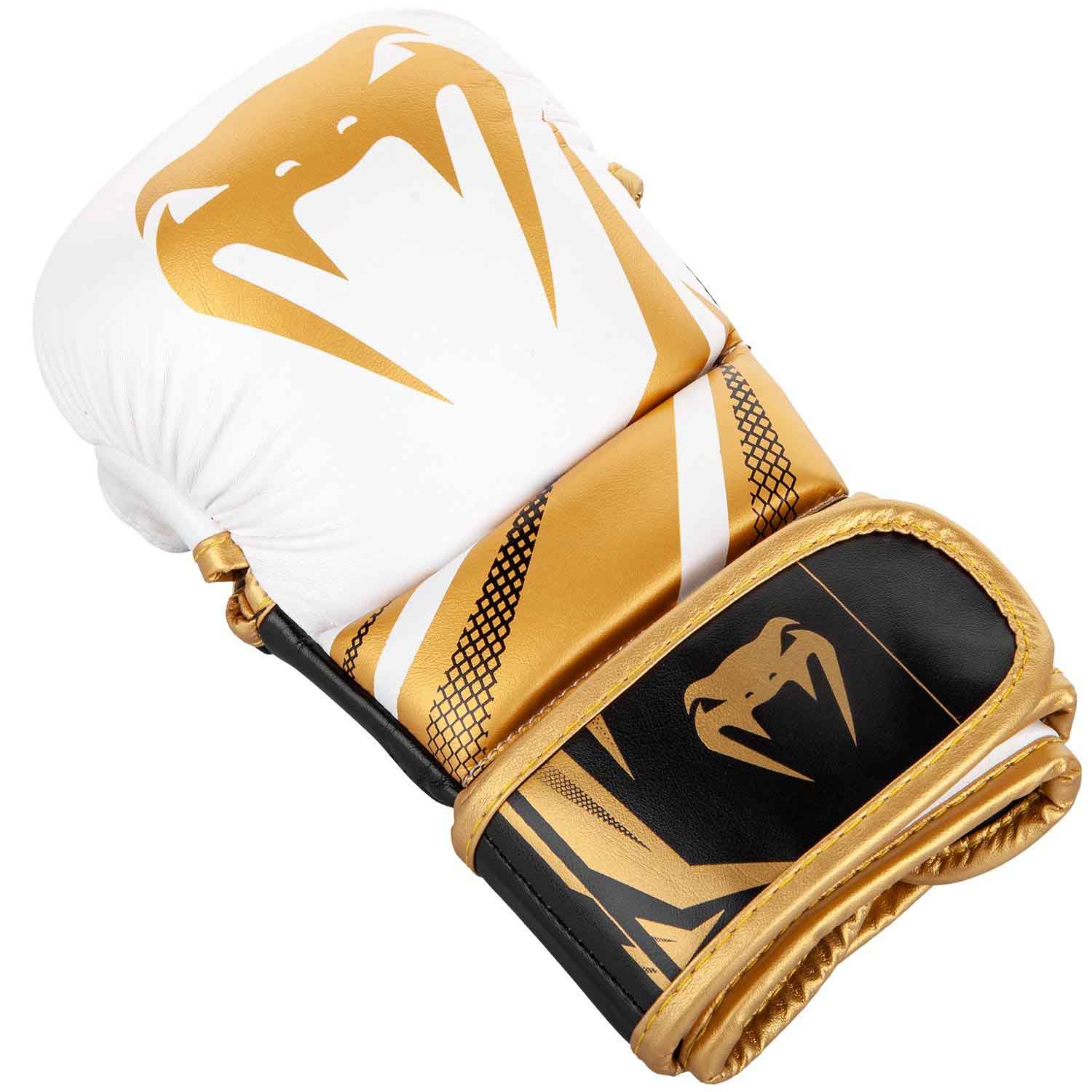 VENUM／ヴェナム　MMAグローブ（オープンフィンガーグローブ）　　CHALLENGER 3.0 SPARRING GLOVES／チャレンジャー 3.0 スパーリンググローブ（白／ゴールド）