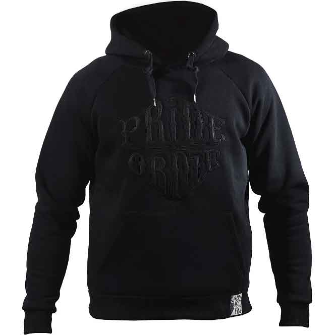 PRIDE OR DIE(PRiDEorDiE)／プライド オア ダイ　パーカー　　RECKLESS Full Black Sweatshirt／レックレス フルブラック スウェットシャツ（パーカー）