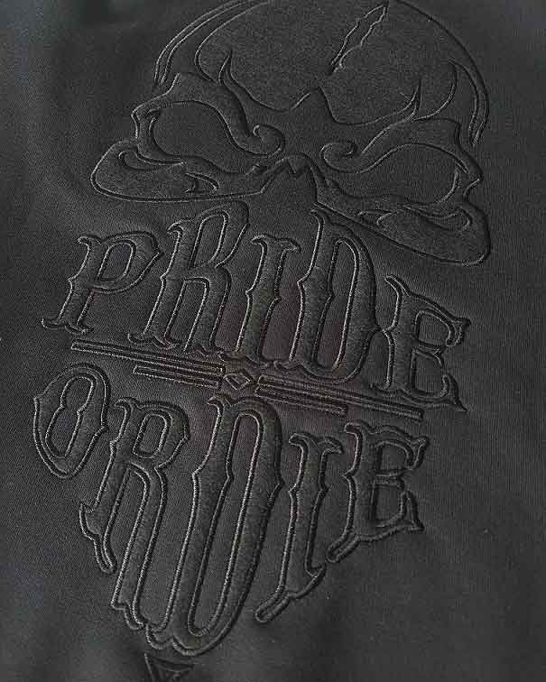 PRIDE OR DIE(PRiDEorDiE)／プライド オア ダイ　パーカー　　RECKLESS Full Black Sweatshirt／レックレス フルブラック スウェットシャツ（パーカー）