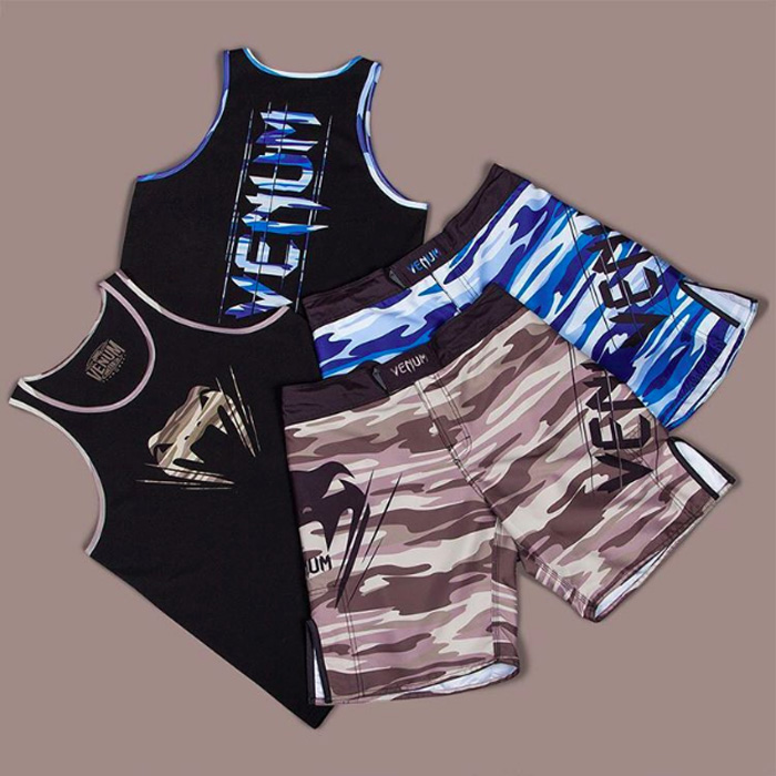 VENUM／ヴェナム　タンクトップ　　WAVE CAMO TANK TOP／ウェーブ カモ（黒／ブルー）