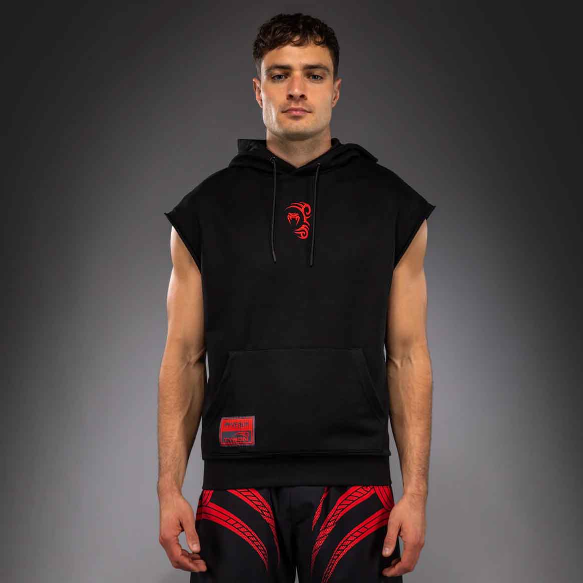 VENUM／ヴェナム　パーカー（フーディー）　　Venum x Mike Tyson Tiger Sleeveless Hoodie／ヴェナム×マイク・タイソン タイガー スリーブレス フーディ（パーカー）ブラック