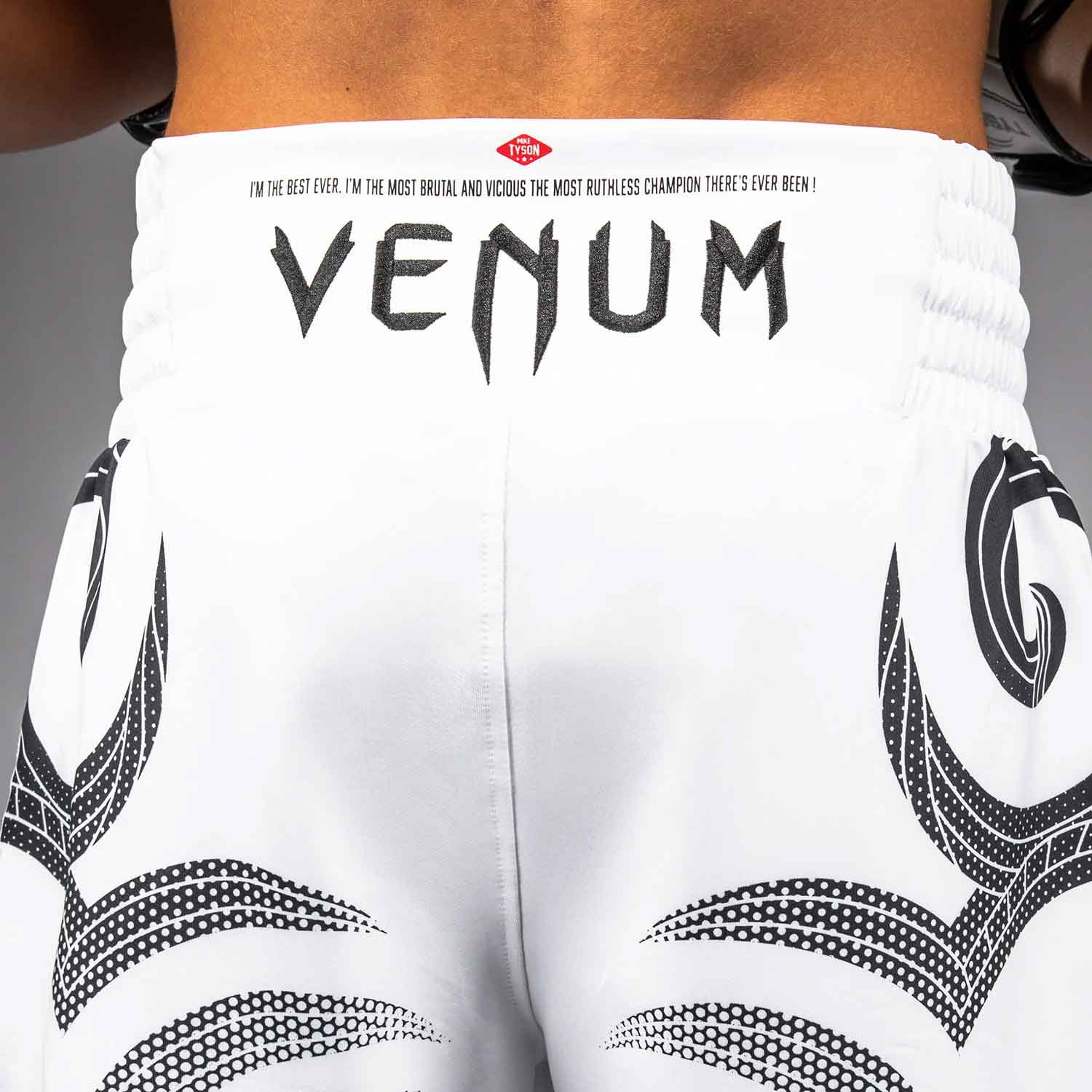 VENUM／ヴェナム　ボクシングショーツ　　Venum x Mike Tyson Tiger Boxing Shorts／ヴェナム×マイク・タイソン タイガー ボクシングショーツ（ホワイト）
